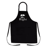 Nomsum | Mr. Right and Mrs. Always Right | 2-Piece Kitchen Matching Apron Set