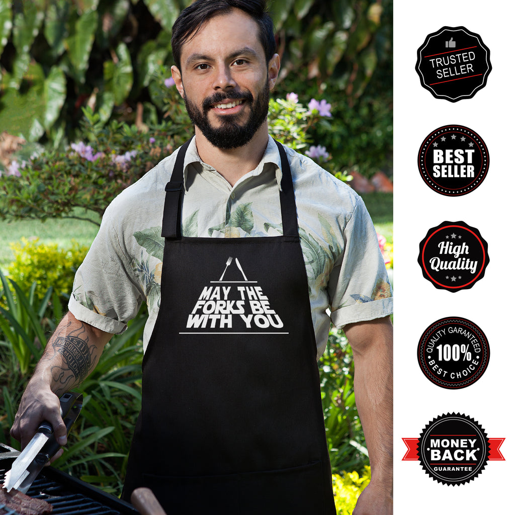 Nomsum | May The Forks Be With You | Premium Quality Barbeque Aprons f